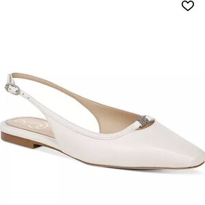 BNwT Sam Edelman Cleo Winter White Slingback Flats New 9.5